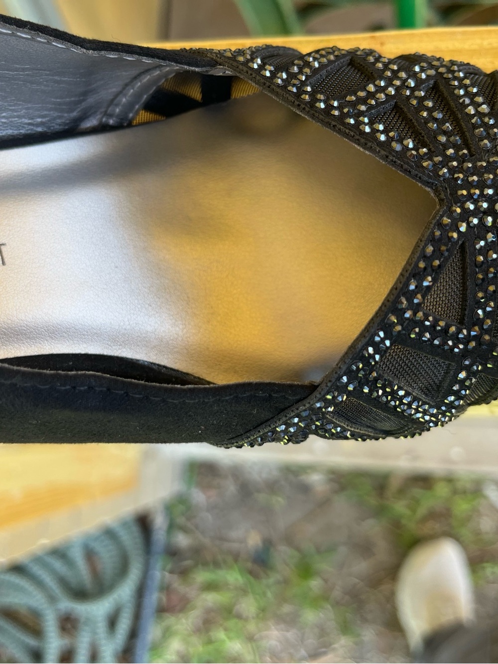 Scott Black Rhinestone Embellished Women's Dress Flats